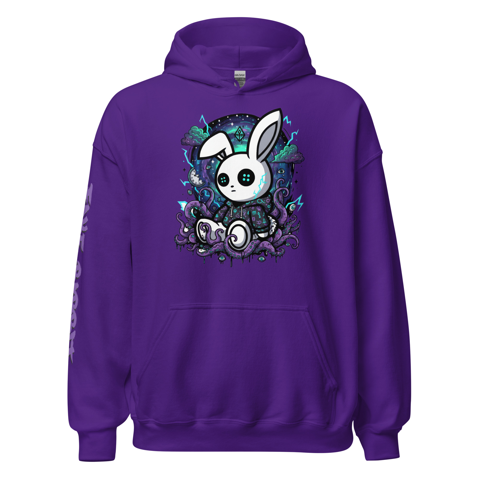 Alternative view of Fake Rabbit Hoodie - Cthulhu Rabbit