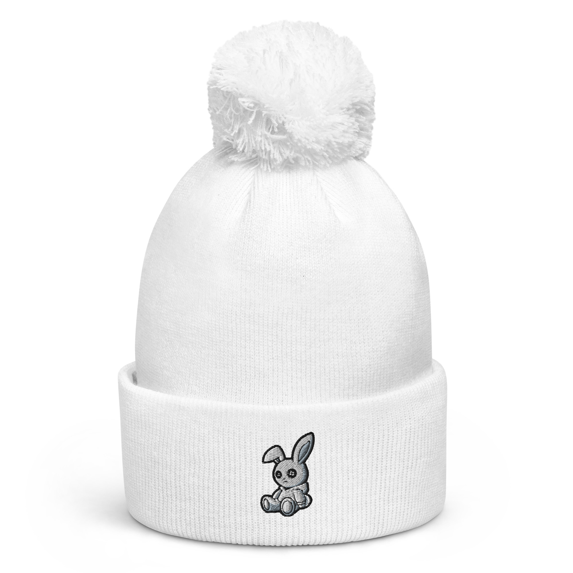 Fake Rabbit Bommelmütze