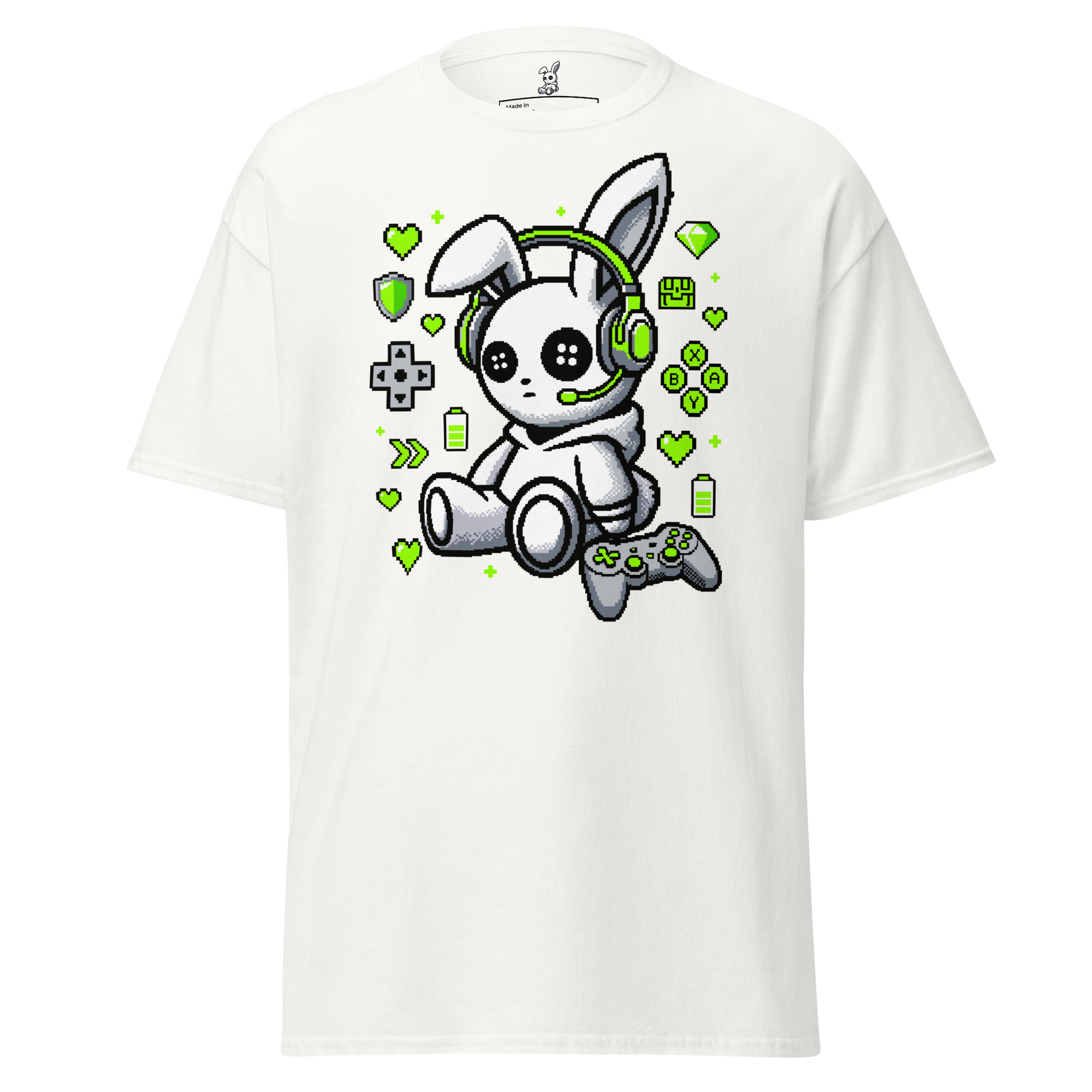 Alternative view of Fake Rabbit T-Shirt - Retro Gaming Rabbit