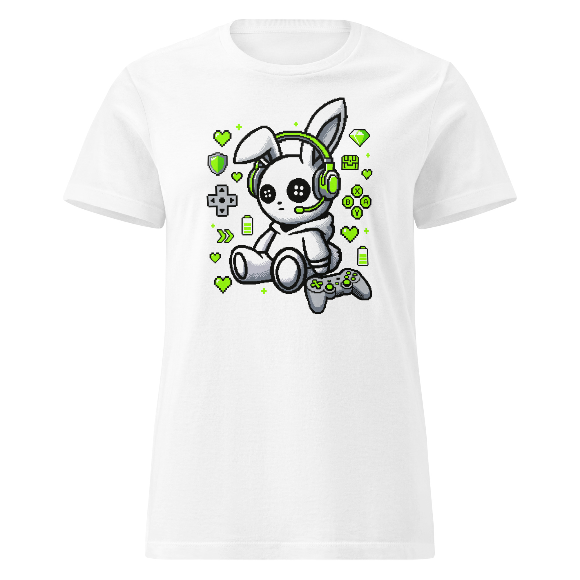 Alternative view of Fake Rabbit Damen T-Shirt - Retro Gaming Rabbit