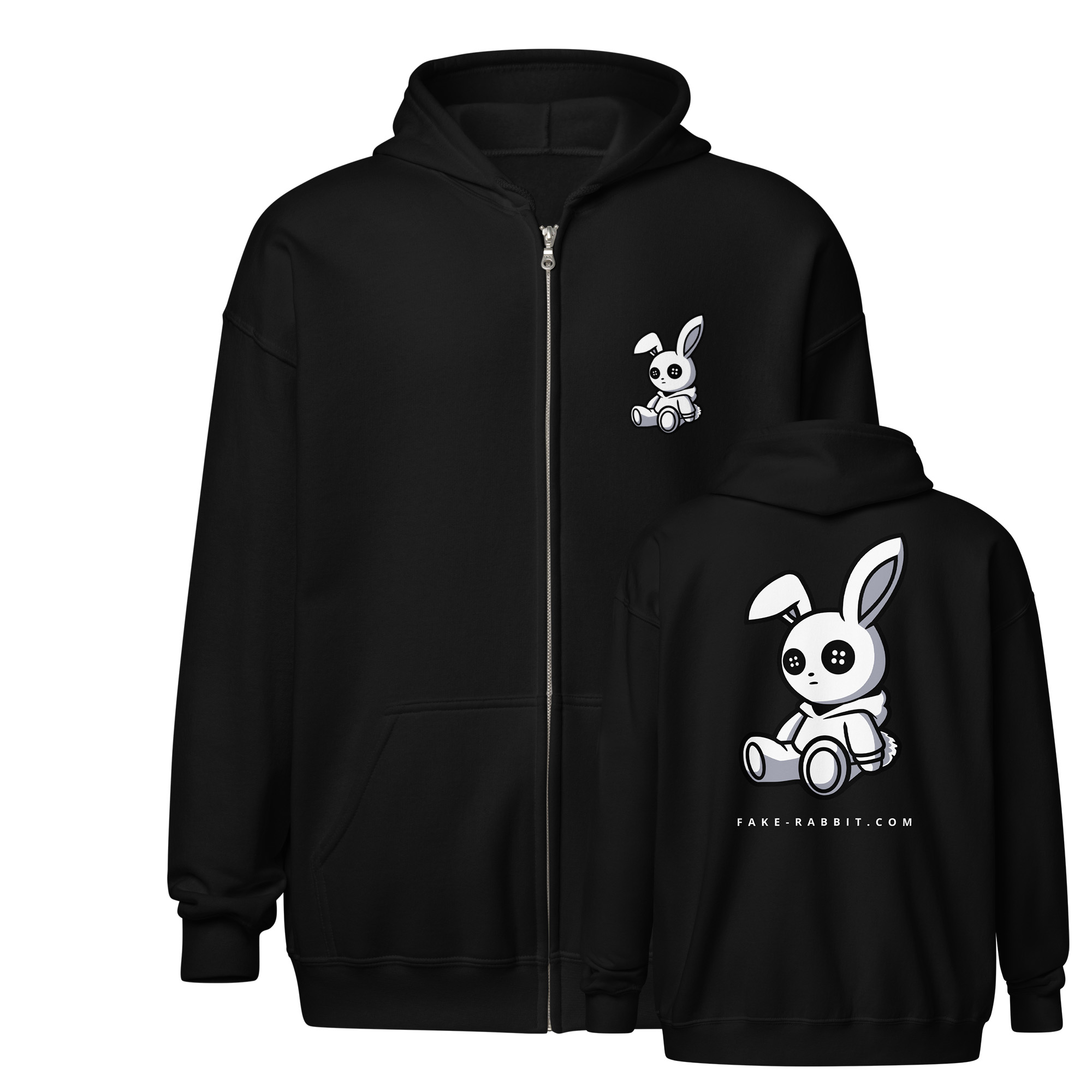 Fake Rabbit Classic Zip-Hoodie - THE BIG ONE