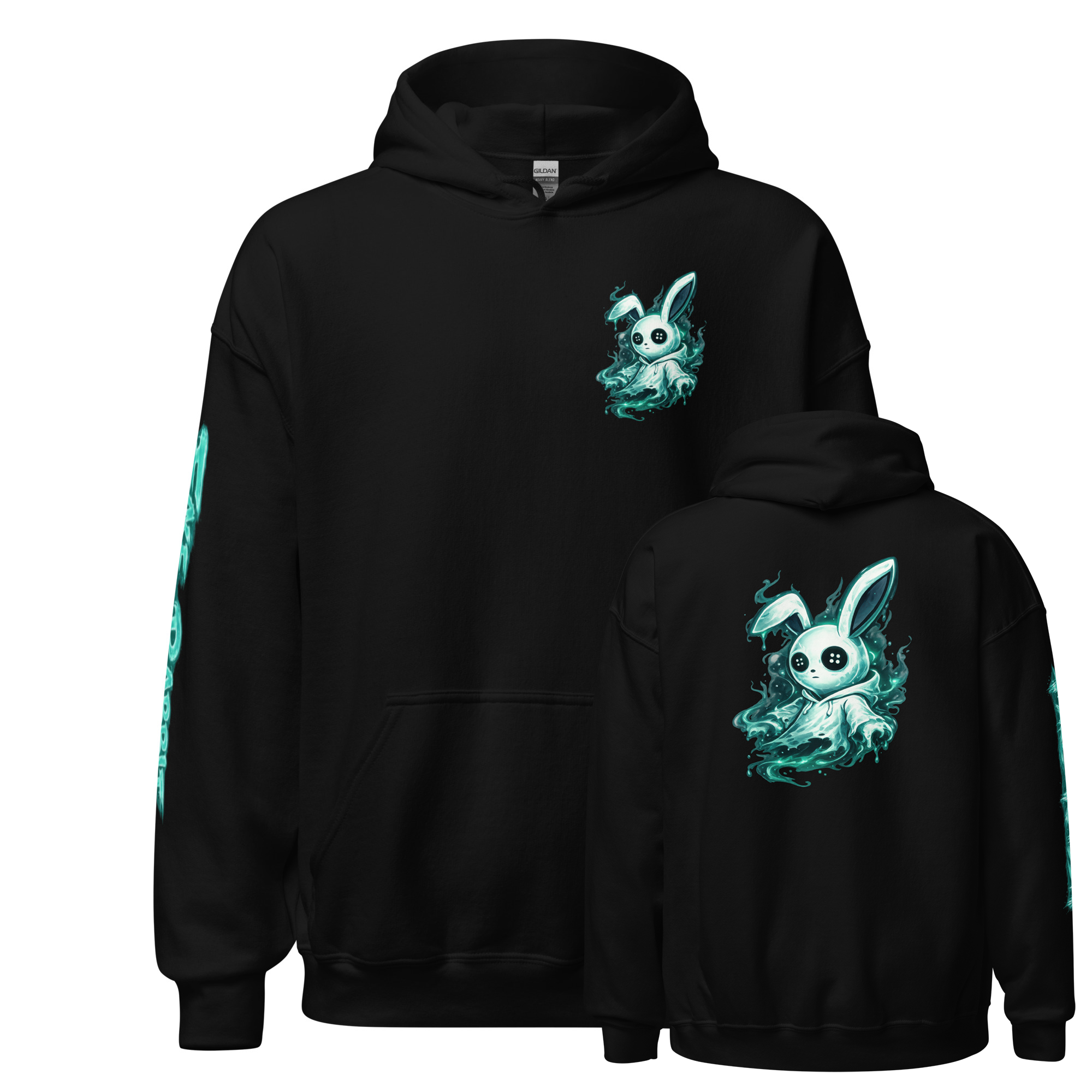 Fake Rabbit Hoodie - Ghost Rabbit (Backprint)
