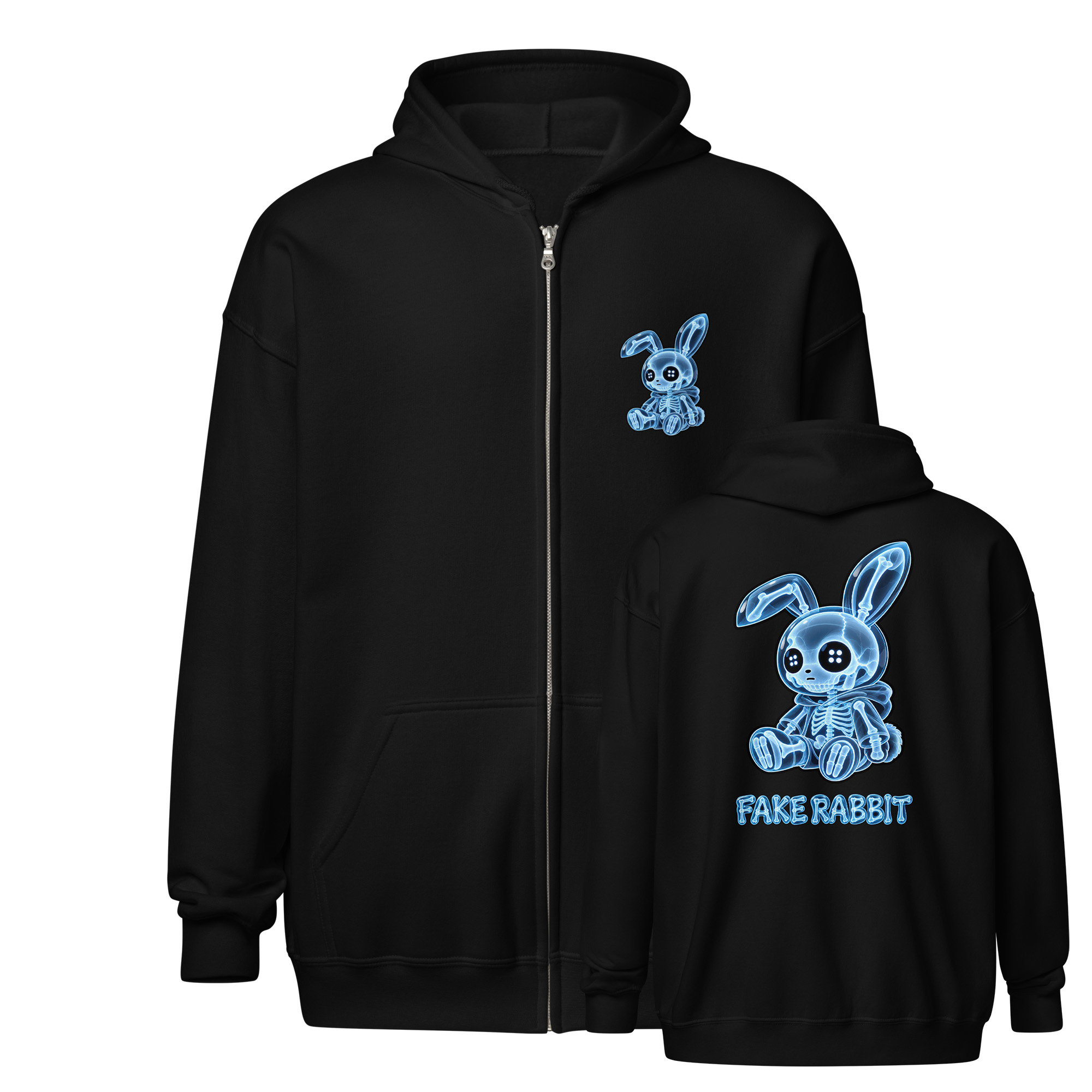 Fake Rabbit Zip-Hoodie - X-Ray Rabbit